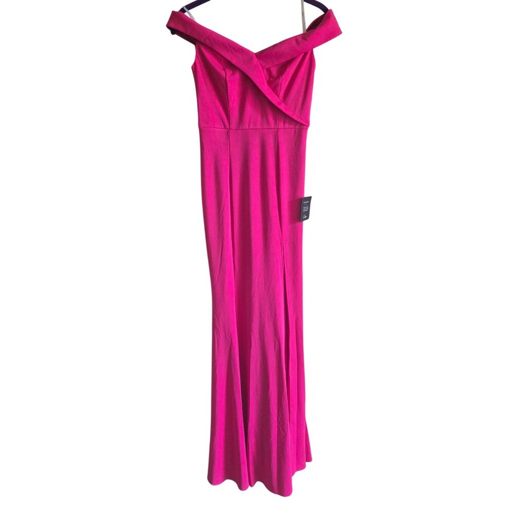 Lulus Hot Pink Off-Shoulder Maxi Dress XS